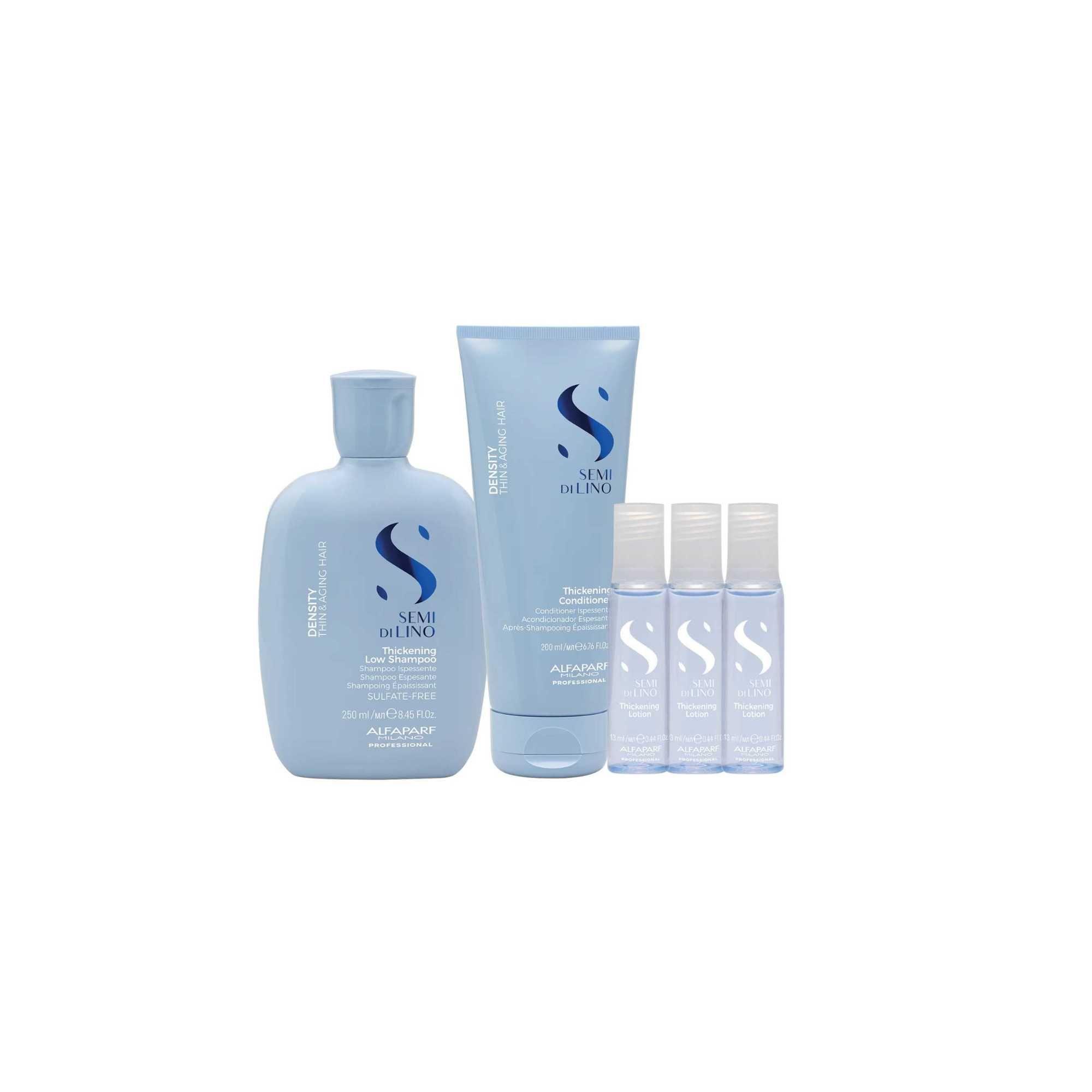 Set de shampoo y acondicionador espesante para cabellos finos -0