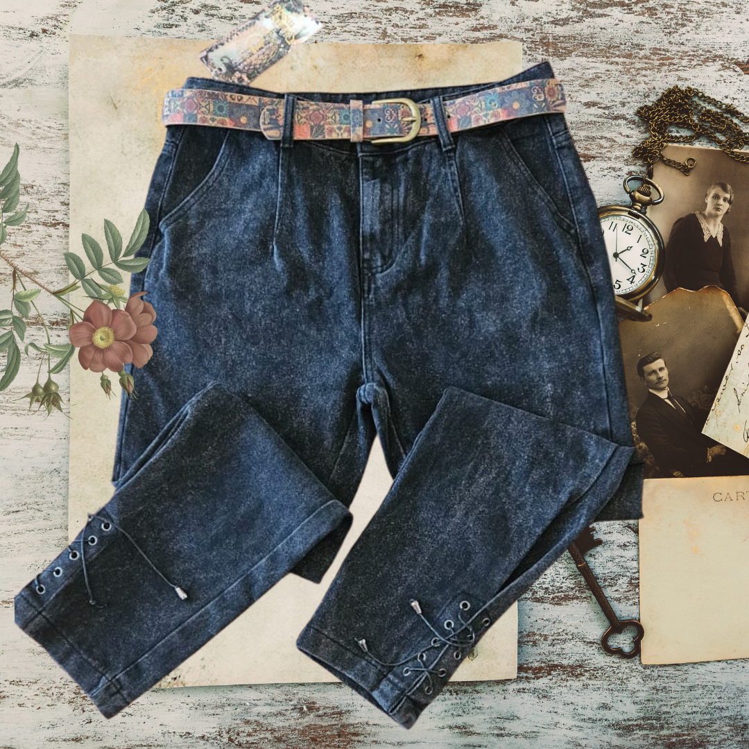 Pantalon estilo MOM para damas en jean de calidad-4