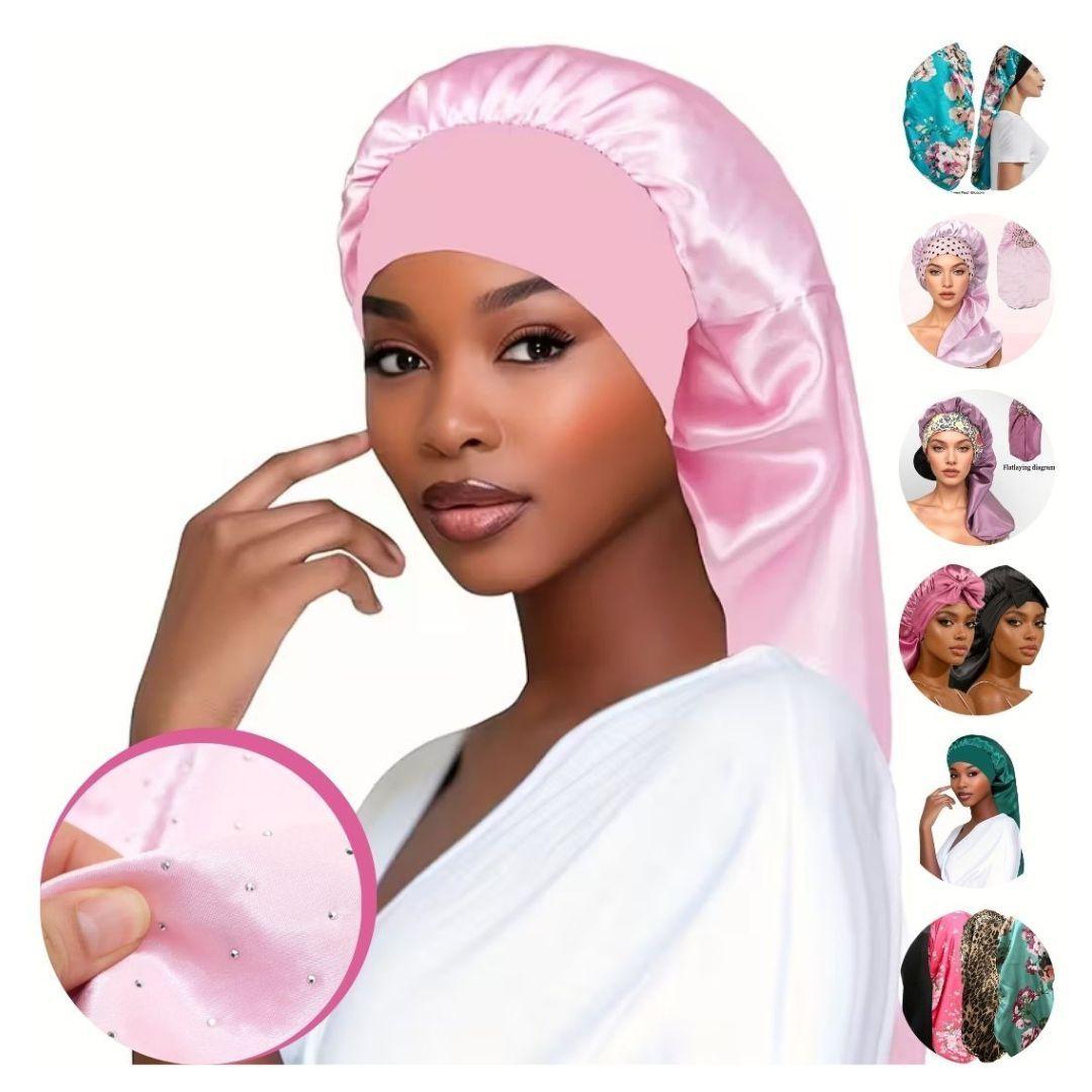 Gorro de sat n antifrizz para cabello largo-2