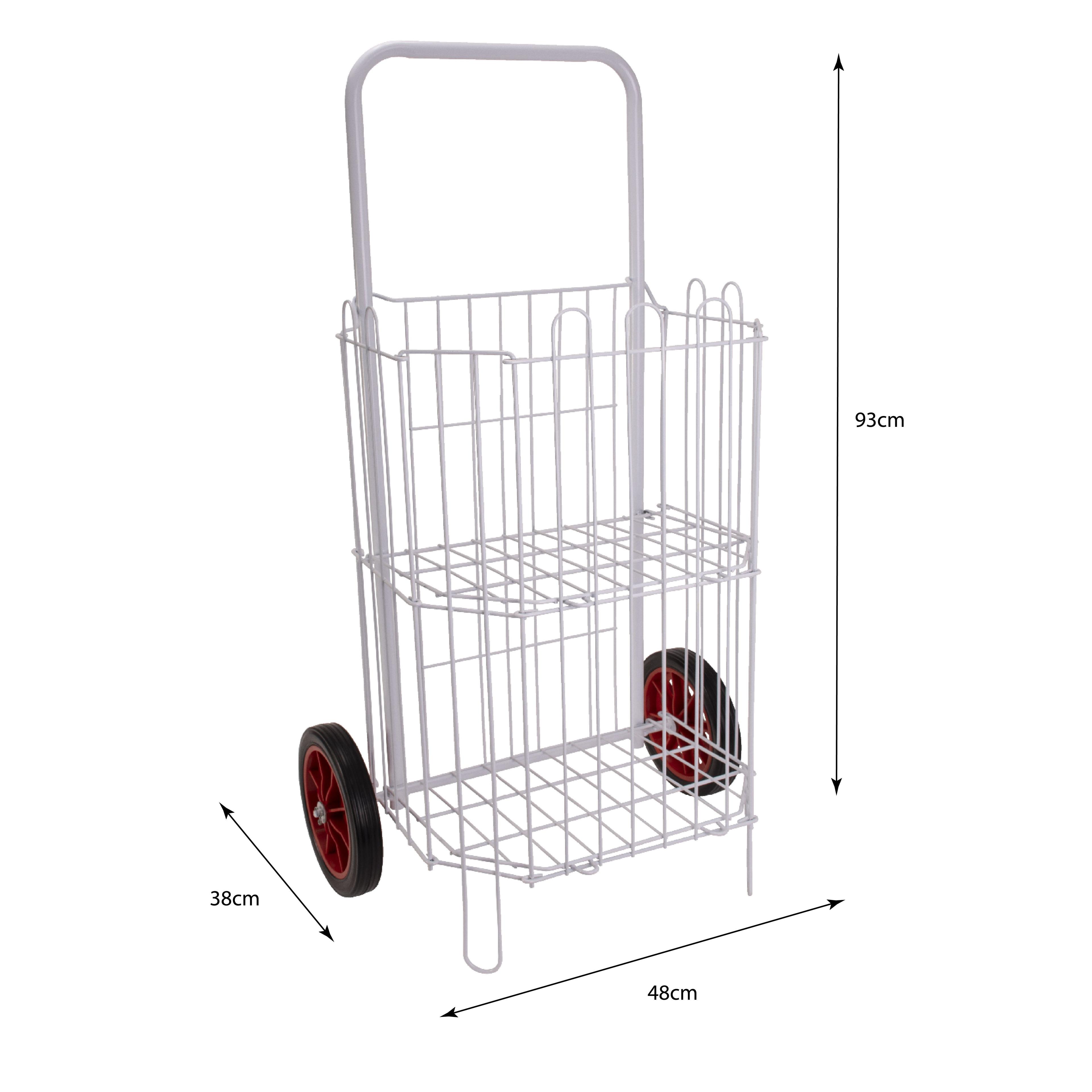Carrito De Feria 2 Niveles Plegable 20kg-3