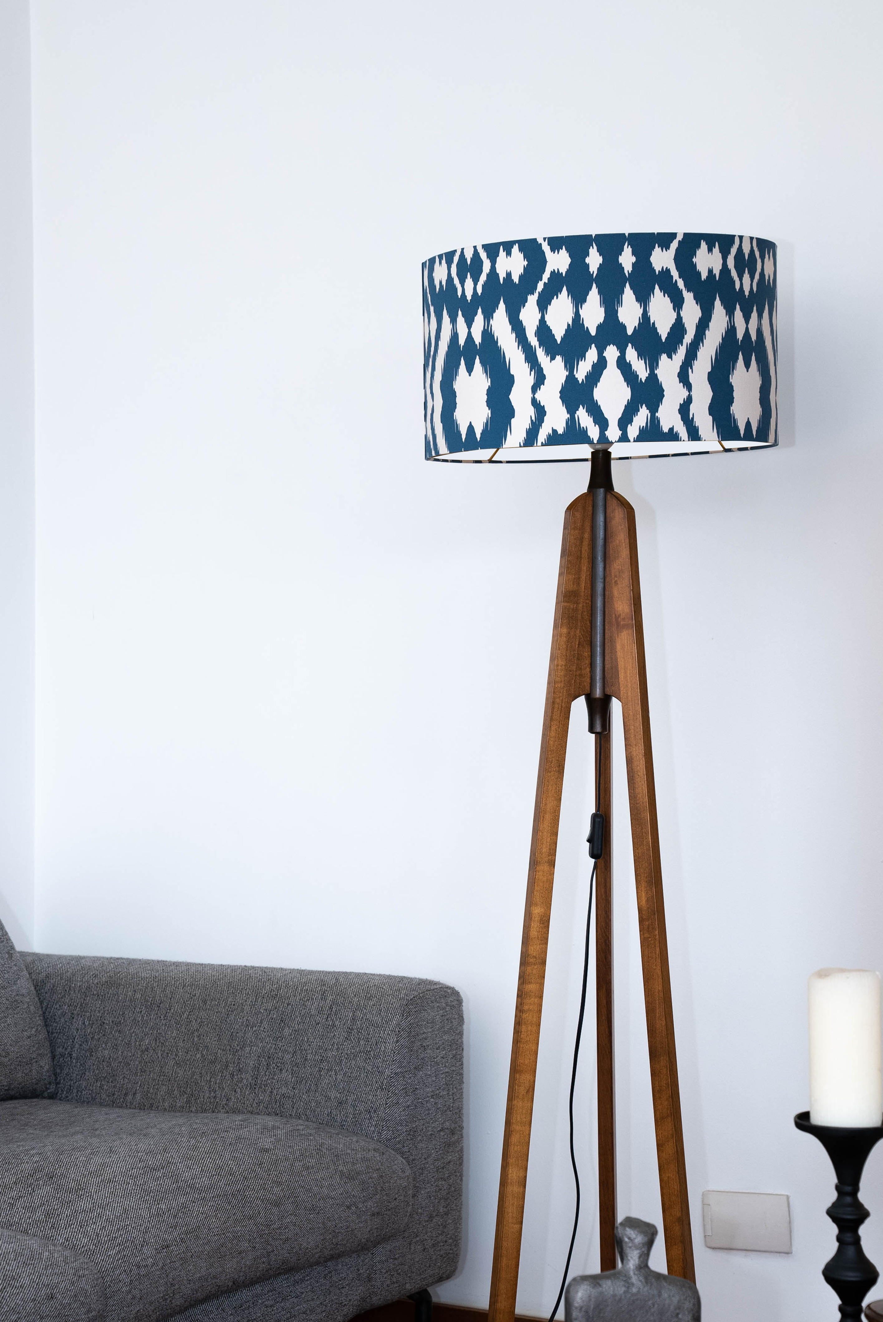 Pantalla de lámpara Abismo / Decorativa / Tela algodón-1