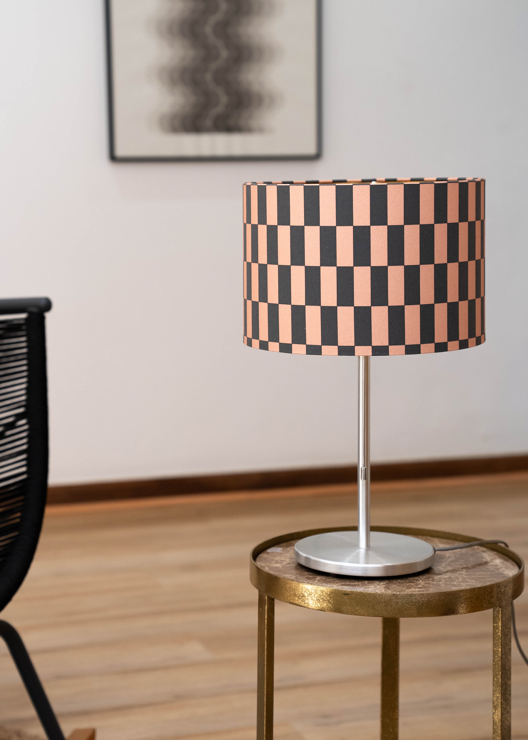 Pantalla de lámpara modelo Bufón / Tela algodón estampada-1