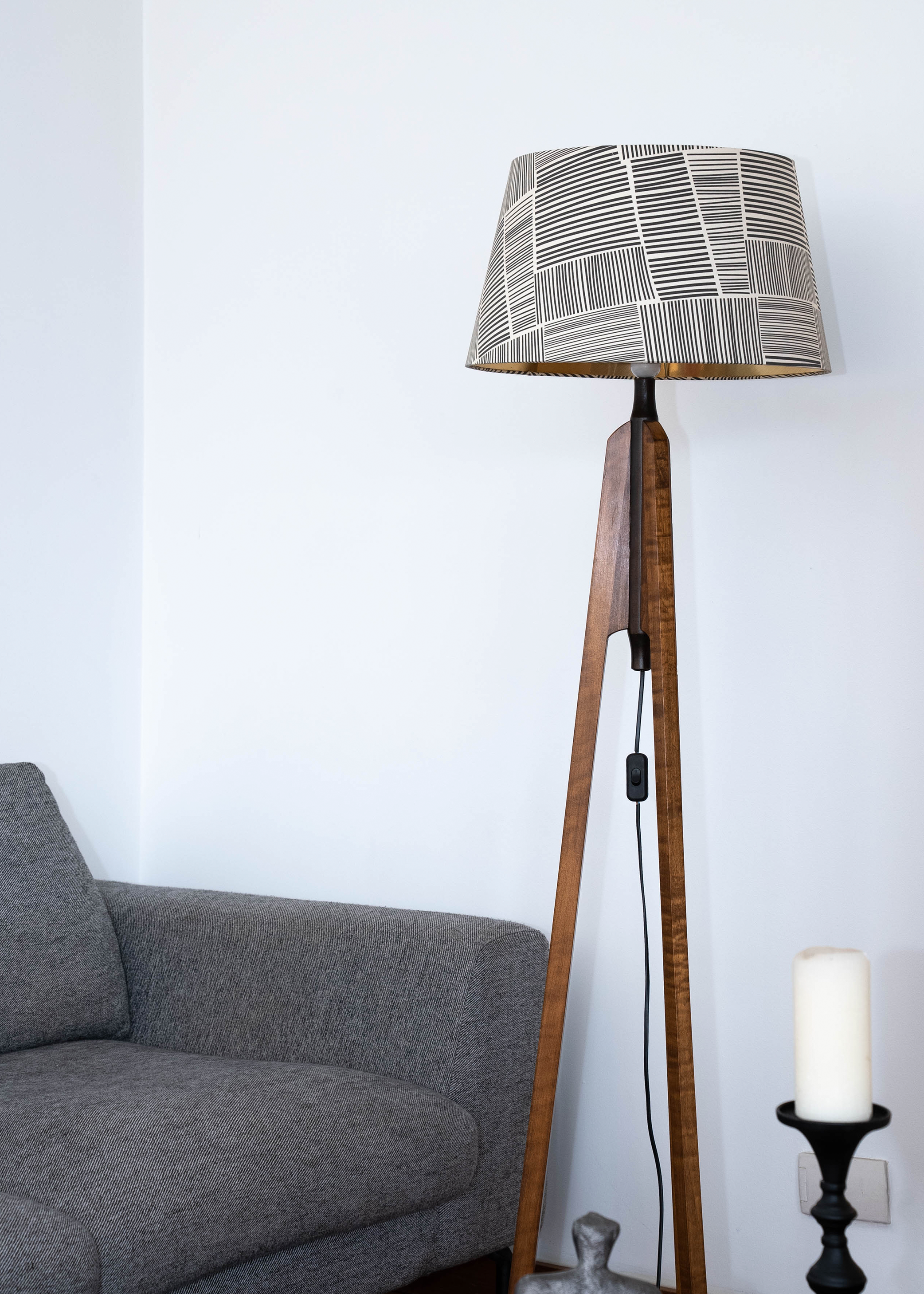 Pantalla de lámpara Burgos / Decorativa / Tela algodón-1