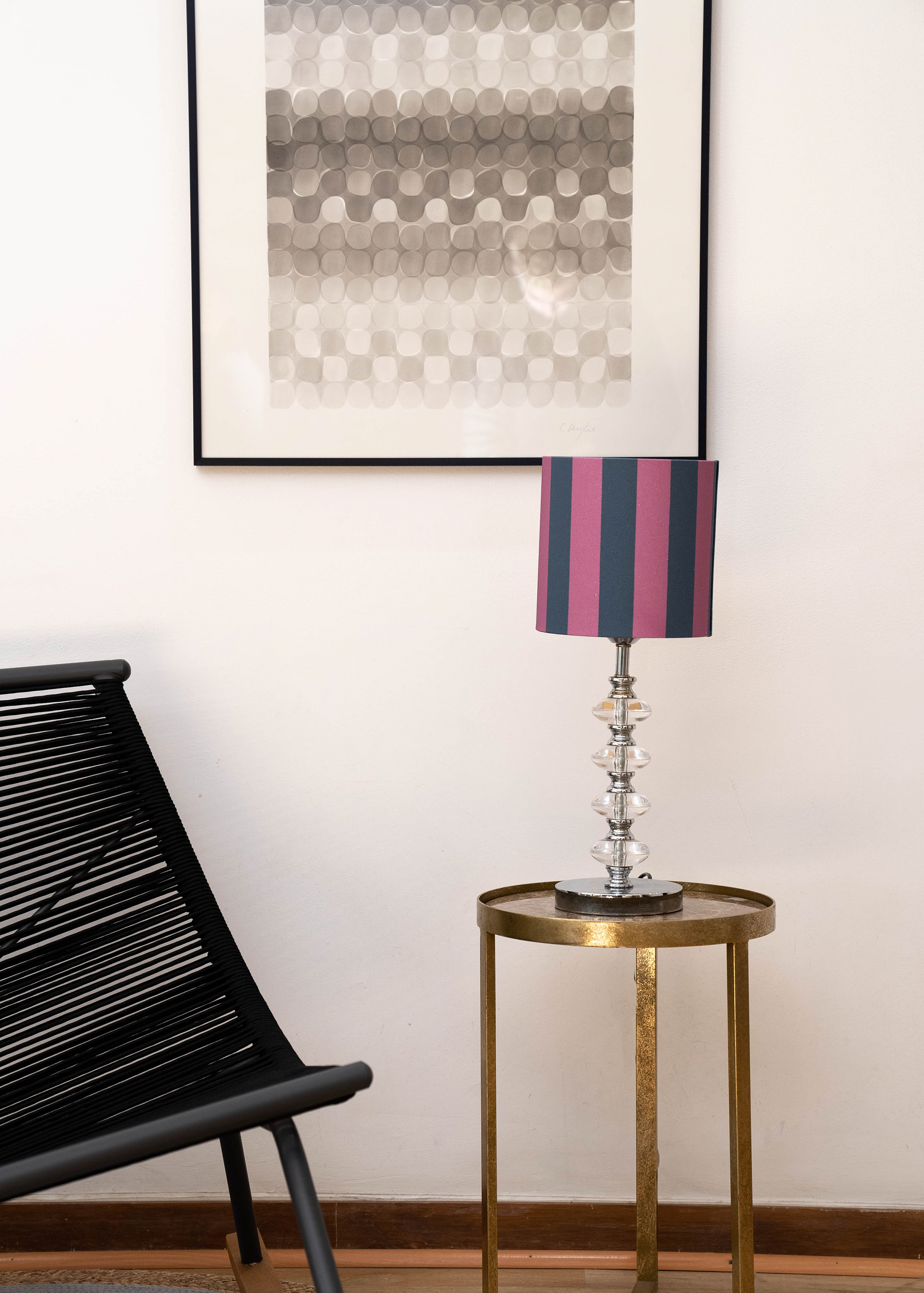 Pantalla de lámpara modelo Zamora / Tela algodón estampada-1