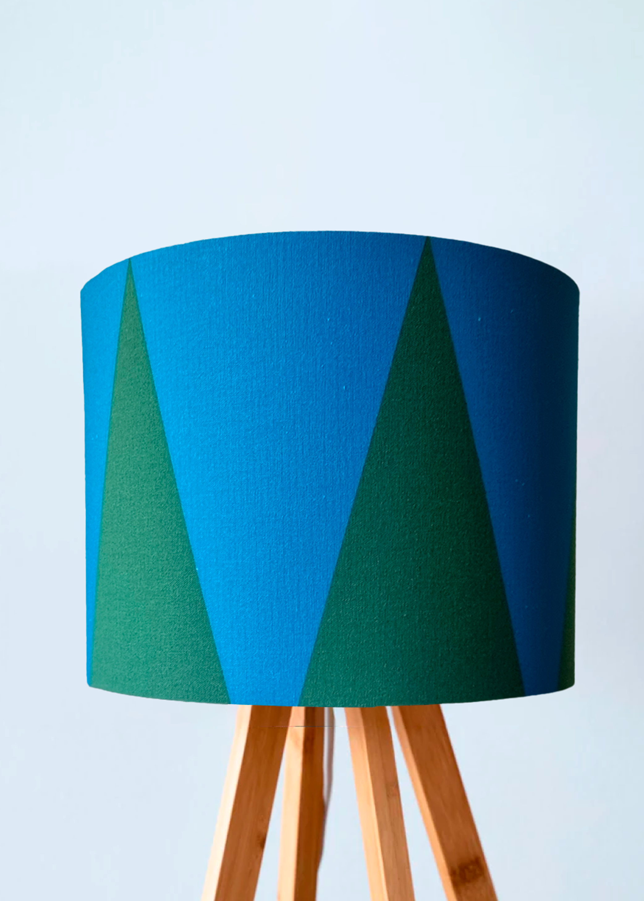 Pantalla de lámpara modelo Verde Euforia / Tela algodón estampada-0