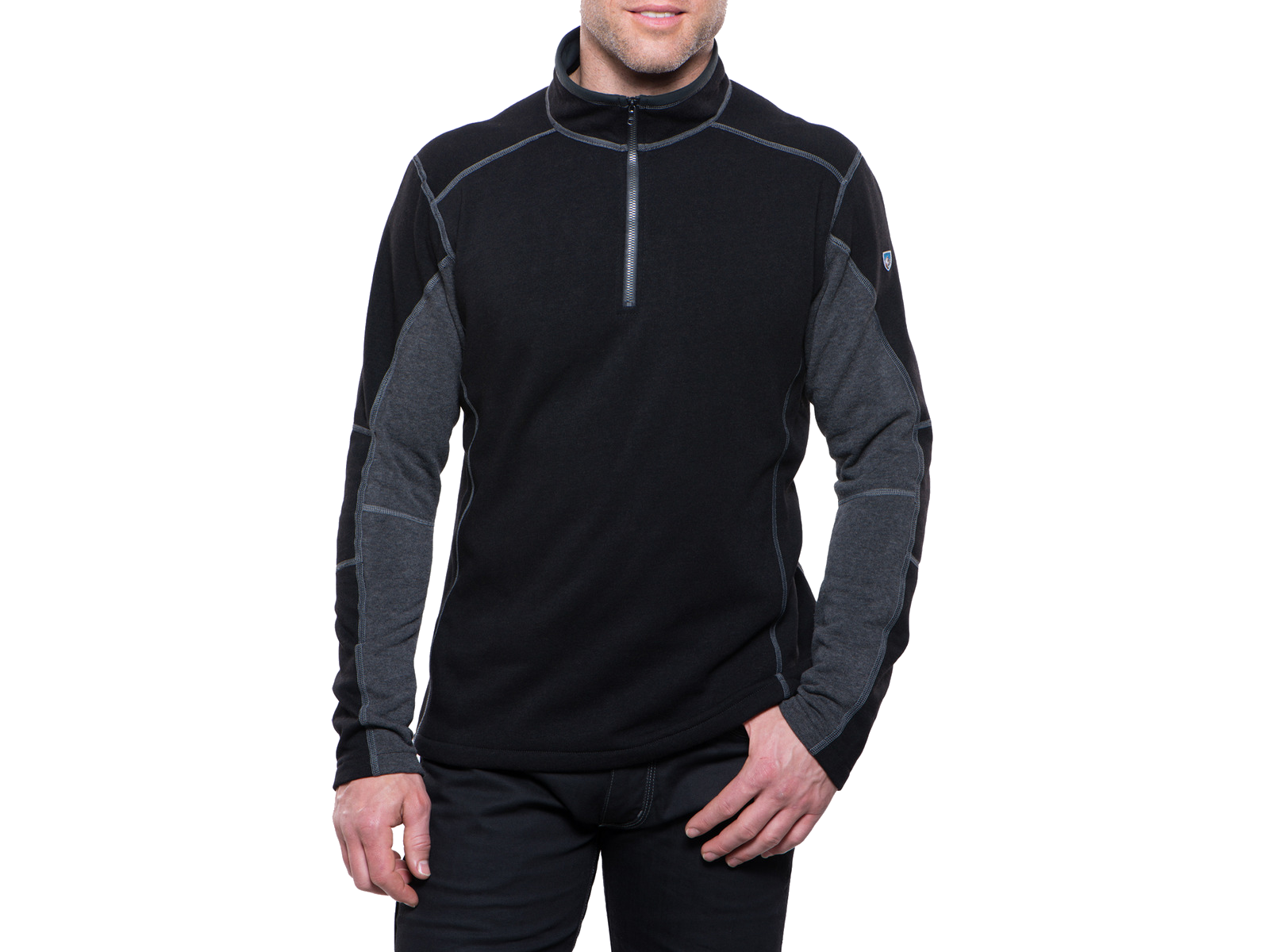 Polar Hombre Revel 1/4 Zip BLACK/STEEL-0