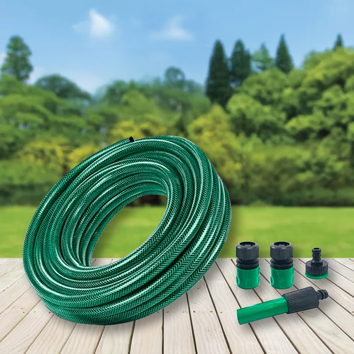 MANGUERA PVC JARDIN MALLA REFORZADA 1/2 50 METROS-0