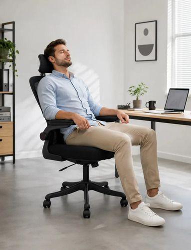 Silla de Oficina Ergonomica NR-Lite Premium con Apoyacabeza y Apoyabrazos Regulables-5
