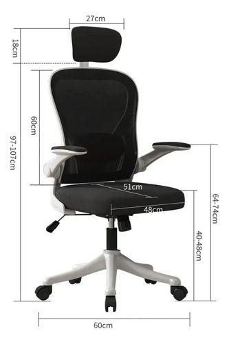 Silla de Oficina Ergonomica NR-Lite Premium con Apoyacabeza y Apoyabrazos Regulables-6