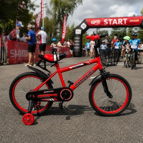 Bicicleta Infantil Aro 16 Niño Rojo con Rueditas de Aprendizaje, Canasto y Botellón-1