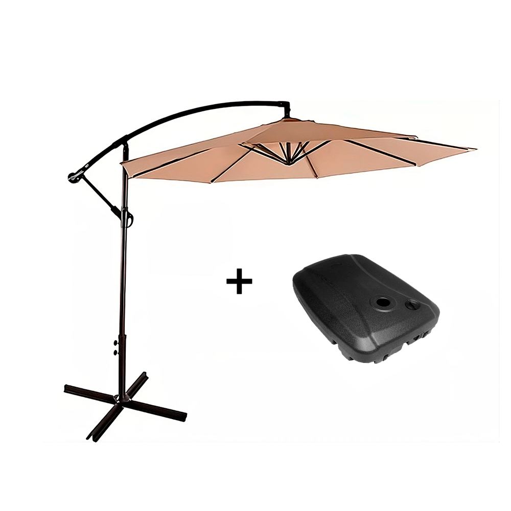 Toldo Base Incluida Quitasol Sombrilla Regulable 3 Metros-1