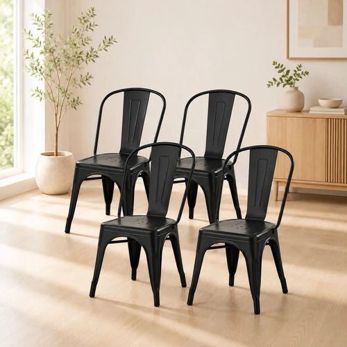 Pack 4 Silla Tolix Basic Negro Mate-0