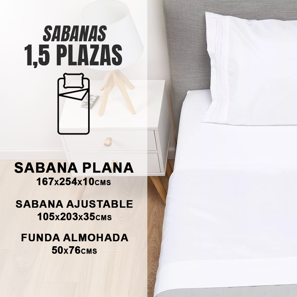 Sabanas Crema Plaza 1,5 Varios Tonos 1800 Hotel Luxury Ultra Soft-3