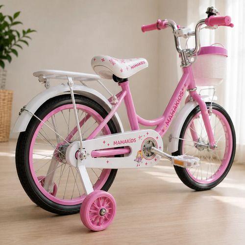Bicicleta Infantil Aro 16 Niña Rosado con Rueditas de Aprendizaje, Canasto y Botellón-3