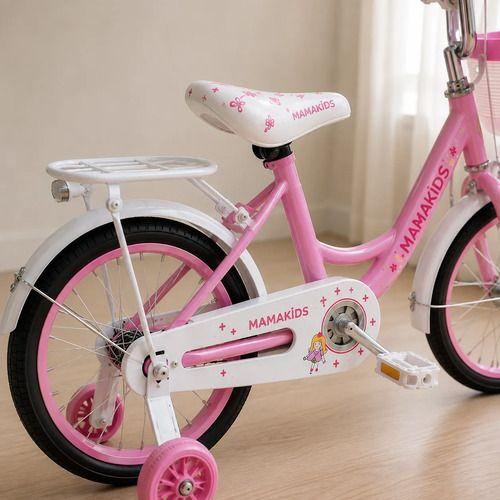 Bicicleta Infantil Aro 16 Niña Rosado con Rueditas de Aprendizaje, Canasto y Botellón-4