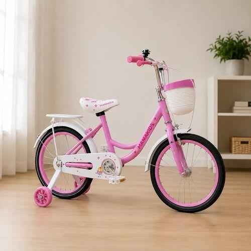 Bicicleta Infantil Aro 16 Niña Rosado con Rueditas de Aprendizaje, Canasto y Botellón-5