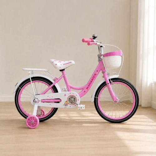 Bicicleta Infantil Aro 16 Niña Rosado con Rueditas de Aprendizaje, Canasto y Botellón-7
