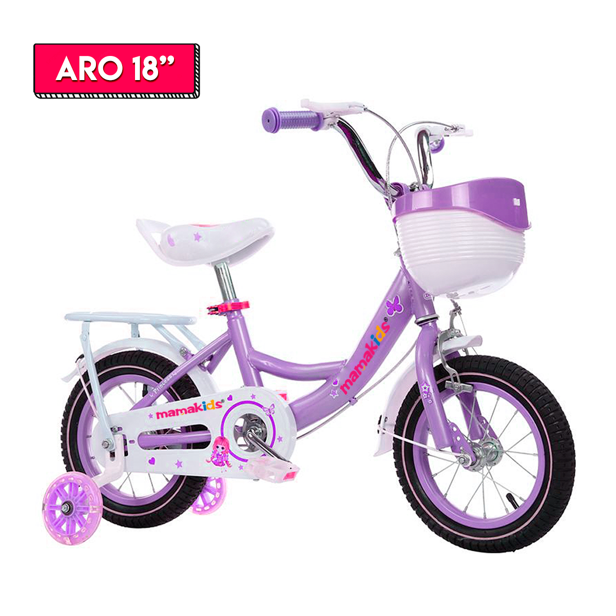 BICICLETA NIÑA ARO 18 MORADO -1