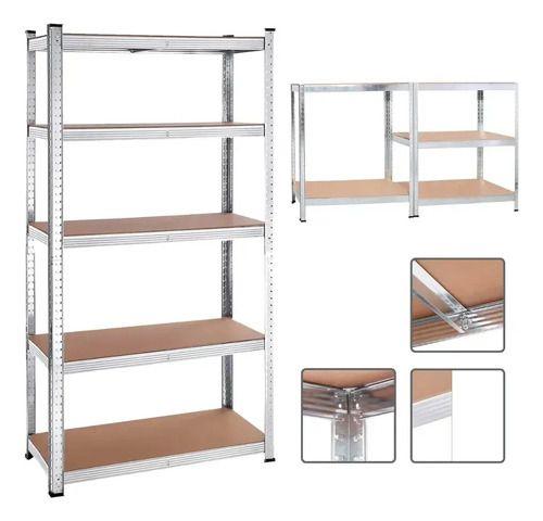 Estanteria Metalica 5 Niveles 150x70x30 cm Ajustable para Bodega y Despensa-0