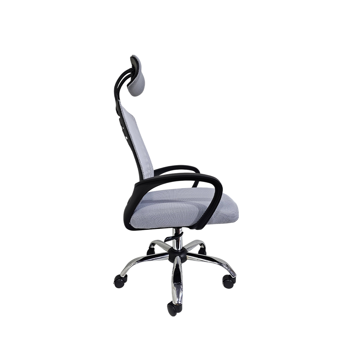 Silla Ejecutiva Escritorio Ergonomic Con Apoyacabeza Basic Gris -3
