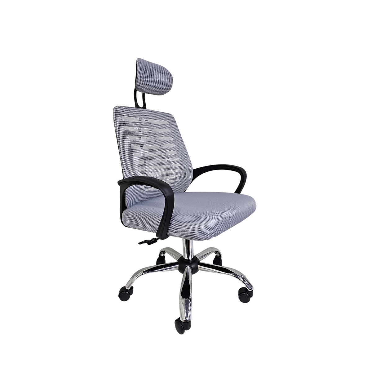 Silla Ejecutiva Escritorio Ergonomic Con Apoyacabeza Basic Gris -6