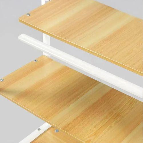 Organizador de Bano 2 Niveles de Madera y Metal Blanco-4
