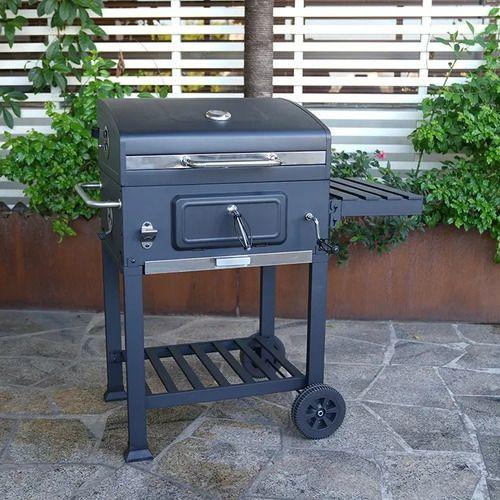 Parrilla a Carbón BBQ Heavy Duty Ruedas y bandeja Umbrella Grill-6