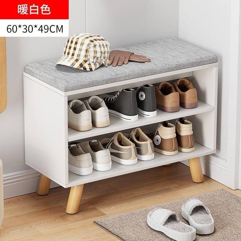 ZAPATERO ORGANIZADOR MULTIFUNSIONAL CON ASIENTO 2 NIVELES BLANCO ZT10-2
