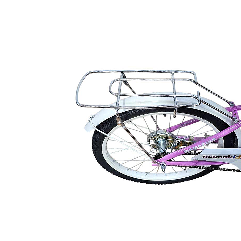 Bicicleta Infantil Aro 20 Niña Rosado con Rueditas de Aprendizaje, Canasto y Botellón-3