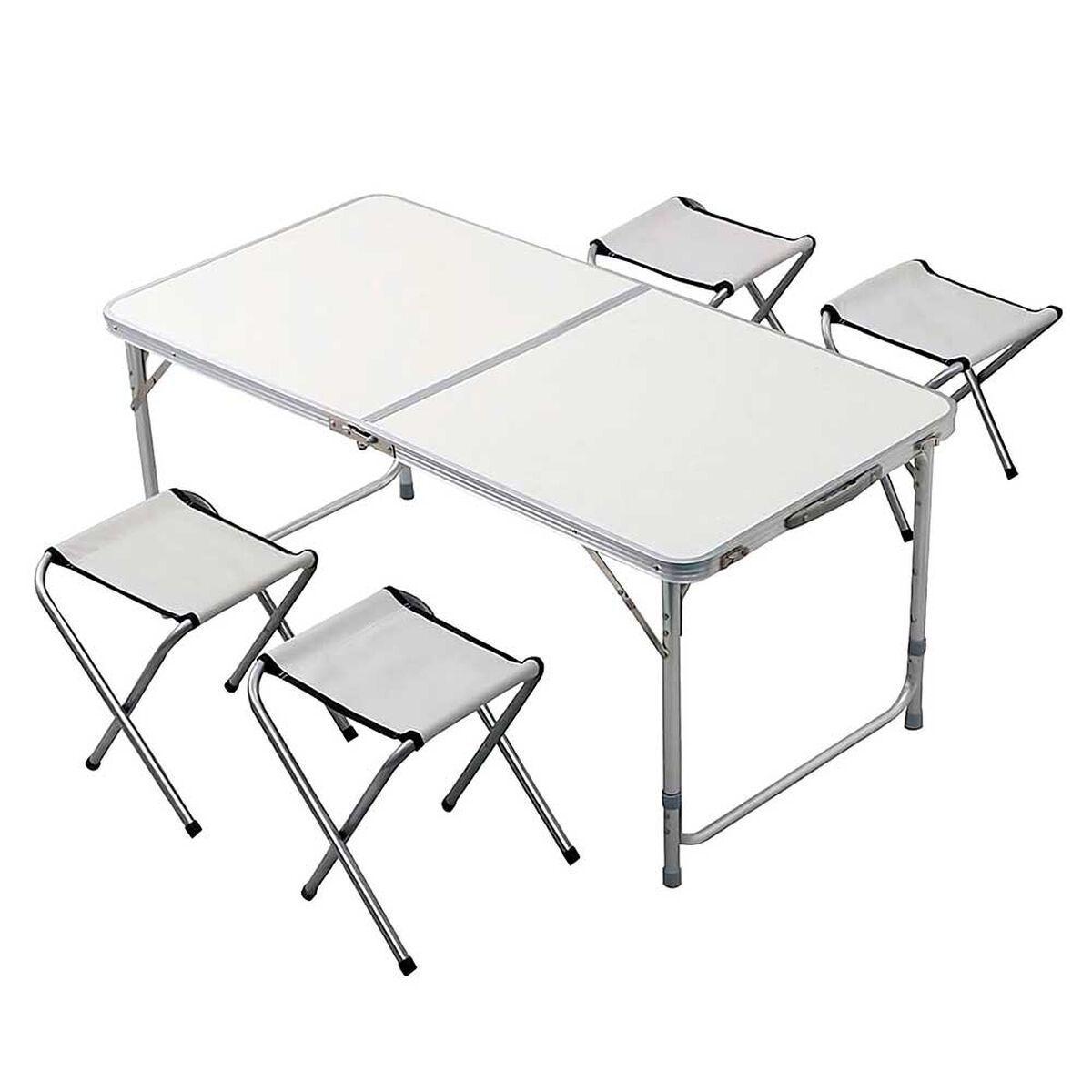 Mesa Camping Plegable 120x60cm + 4 Sillas-1