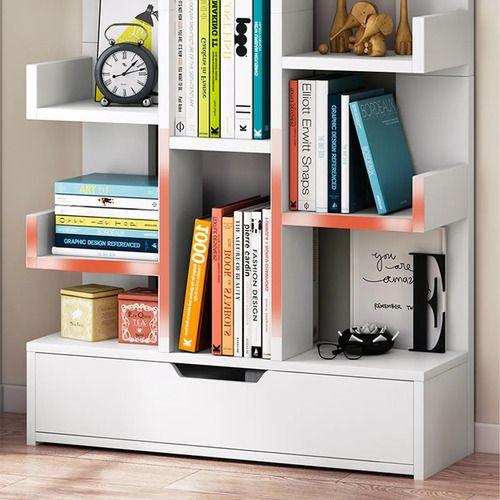 Repisa Librero Juguetero de Madera Multiuso 169x51x19 cm Blanco-2
