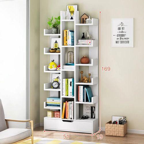Repisa Librero Juguetero de Madera Multiuso 169x51x19 cm Blanco-4