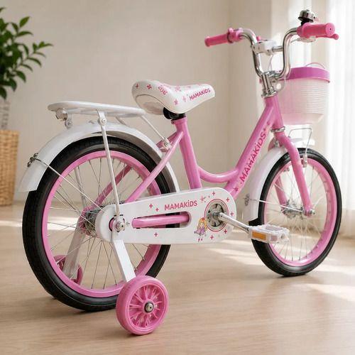 Bicicleta Infantil Aro 14 Niña Rosado con Rueditas de Aprendizaje, Canasto y Botellón-0