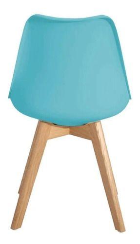 Silla de Comedor Eames Acolchada Calipso con Patas de Madera-2