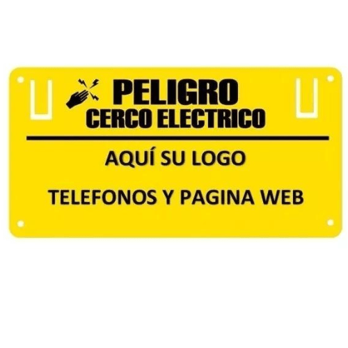 Letrero personalizado de Cerco Eléctrico un color-0