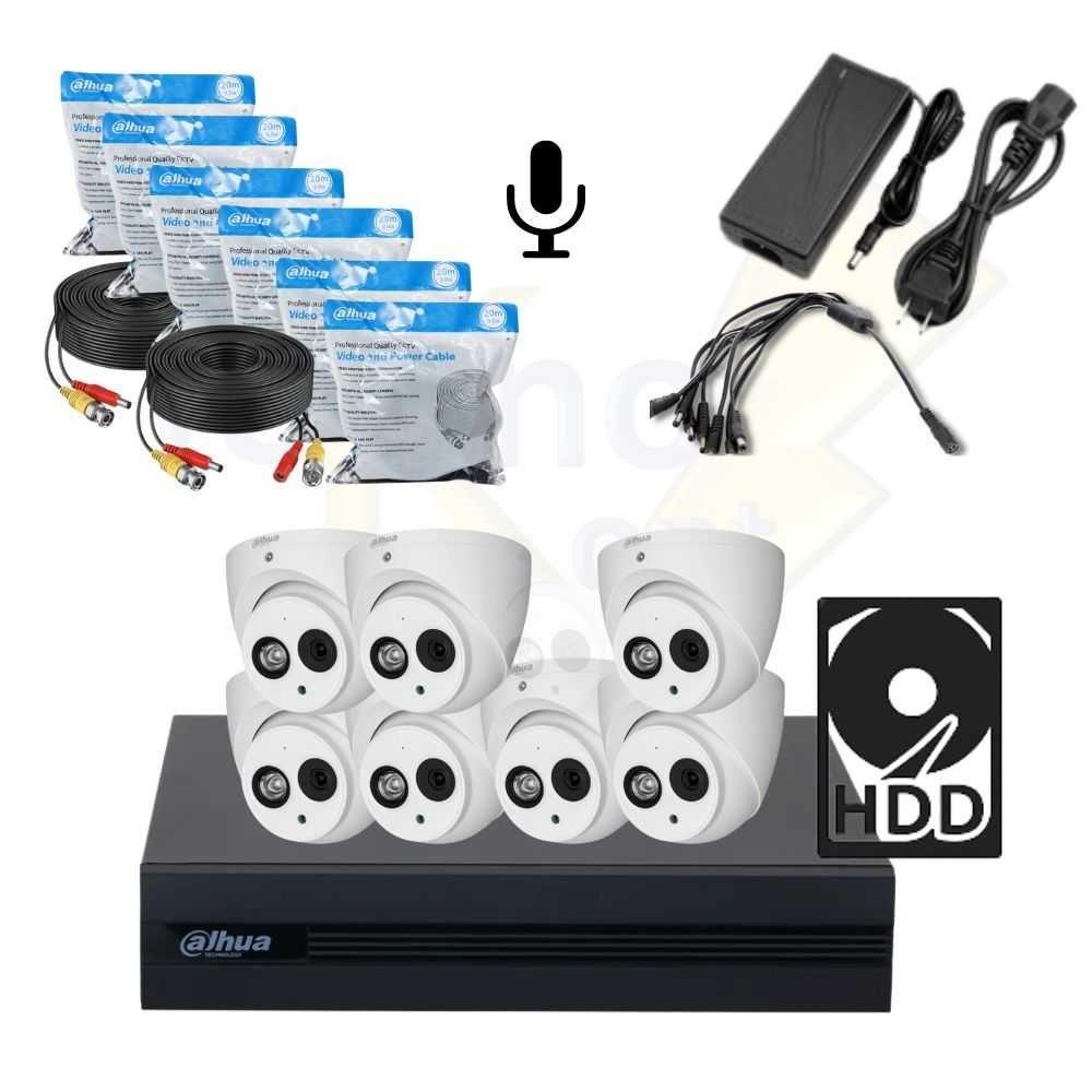 Kit DAHUA XVR 8ch C/AUDIO 2Mp-0