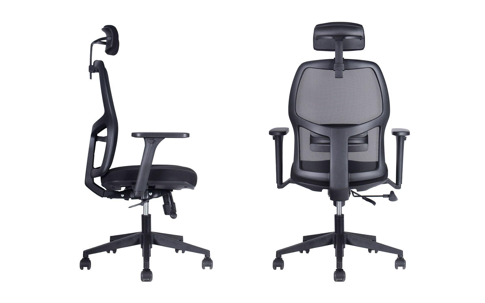 Silla Profesional Andes con base cromada y cabecero-3