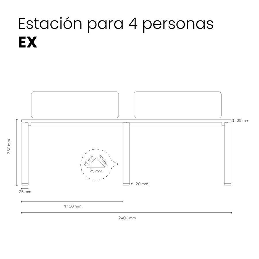 Escritorio y Mesa de trabajo Bench Ex 4-2