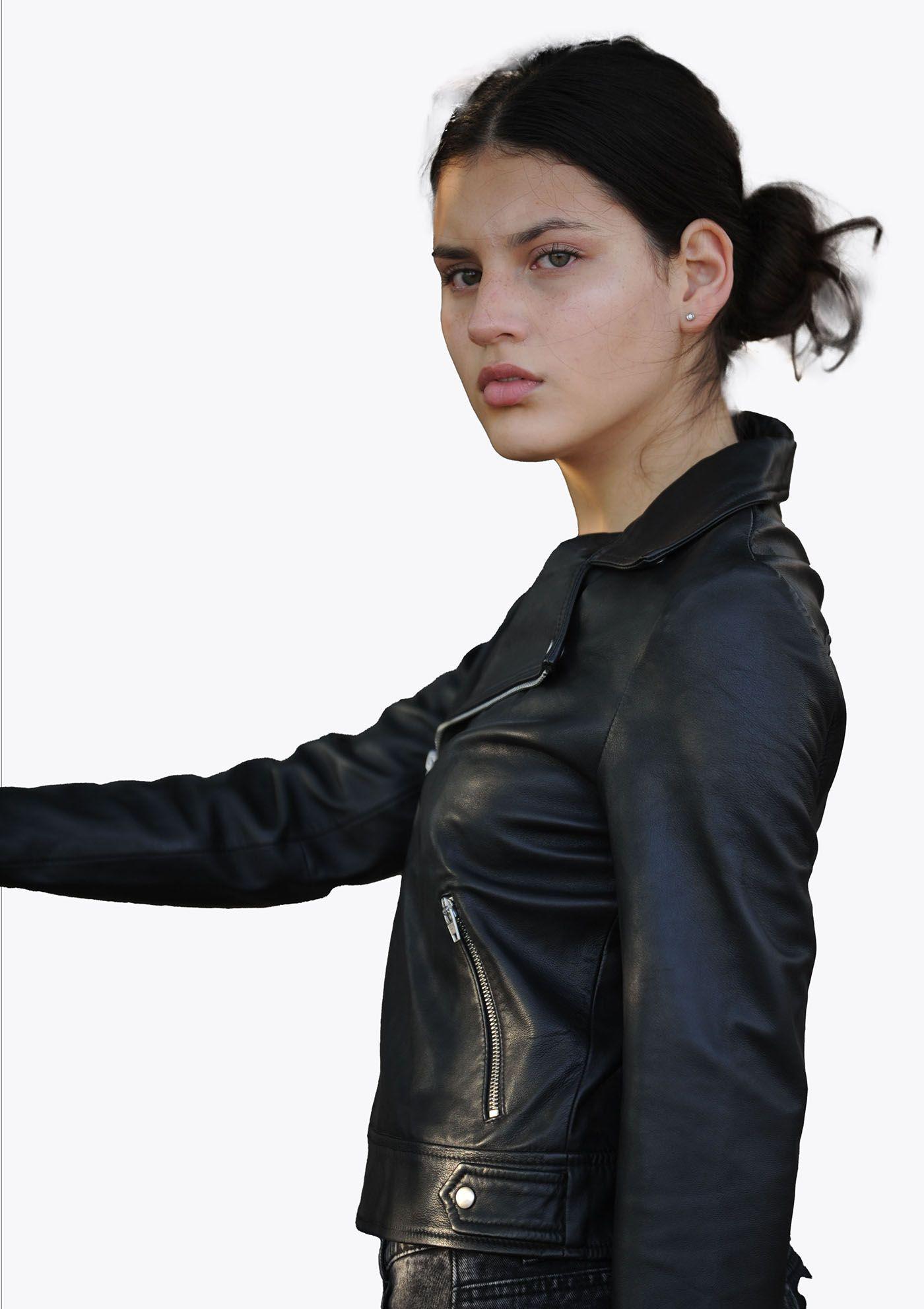 Chaqueta Biker detalles Metálicos -1