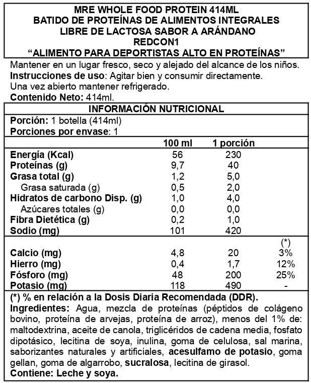 Caja MRE Protein Shake Bottle 12Uni Blueberry - Redcon1-1