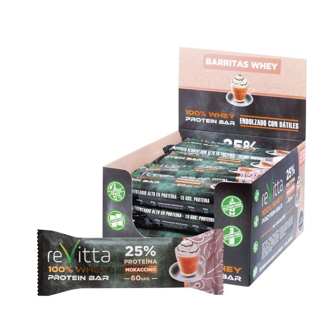 16 Barras de Proteina Whey Protein Bar 60g Mokaccino-0