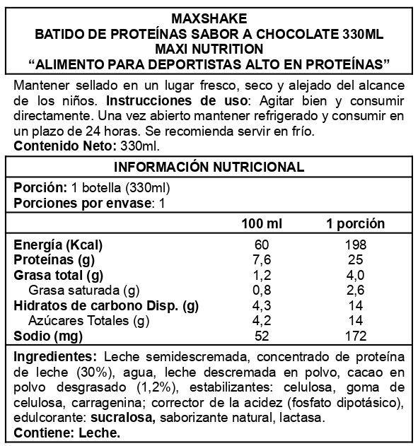 Caja MaxShake 12 Unid Chocolate - Maxi Nutrition-1