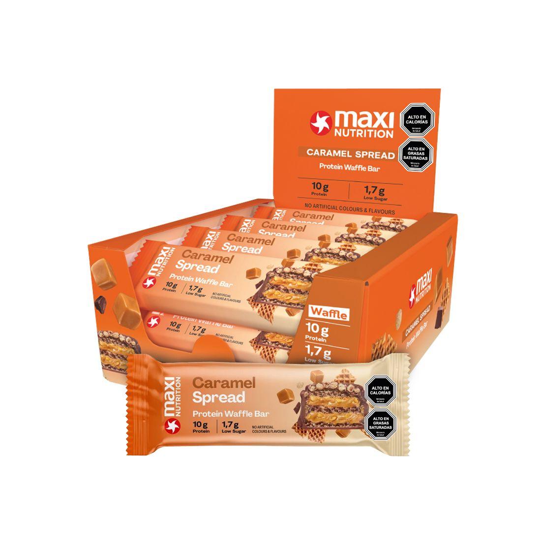 Caja Waffle Bar 12 Unid Caramel - Maxi Nutrition-0