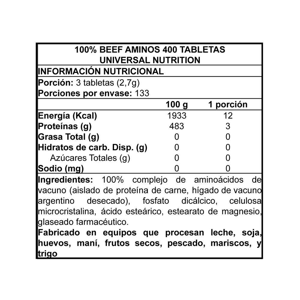 Amino Beef 400 Tabl - Universal Nutrition-1