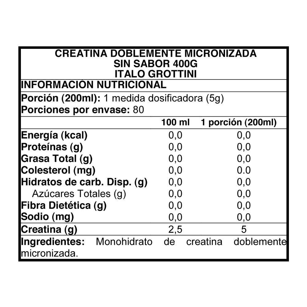 Creatina Doblemente Micronizada 400 grs - Italo Grottini-1