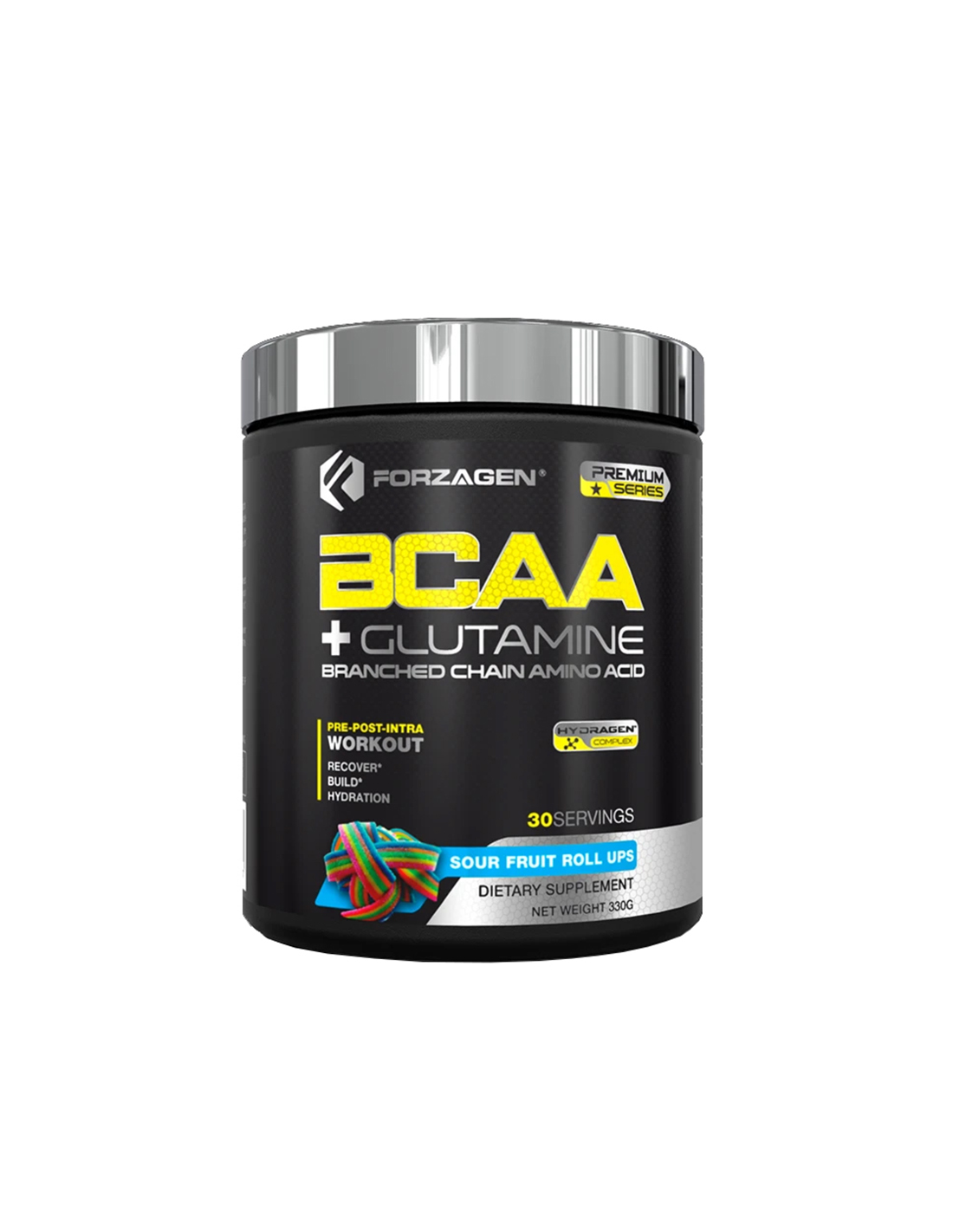BCAA + Glutamine 30 svs - Forzagen Sour Fruits Rolls Ups-0