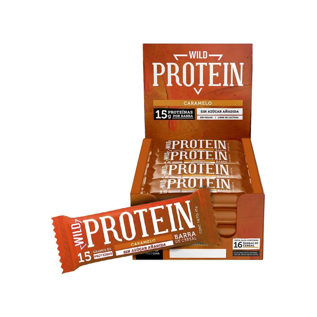 Caja Barritas Wild Protein - Wildfoods Sabor Caramel-0