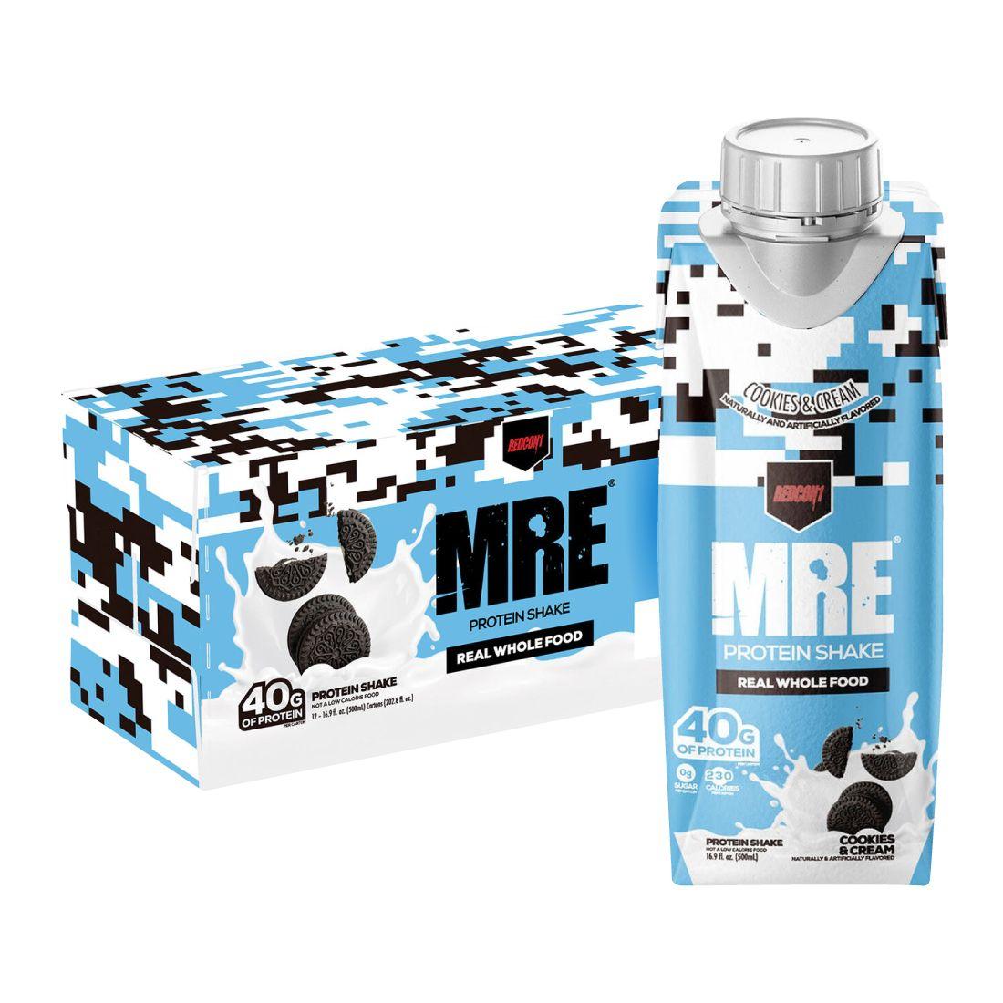Caja MRE Protein Shake 12 Unid Cookies and Cream - Redcon1-0