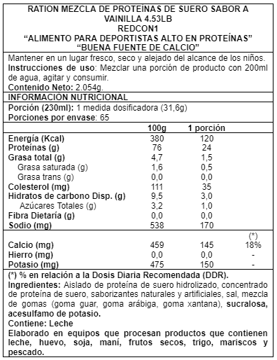 Ration Whey Protein 5 lbs Vanilla - Redcon1-1