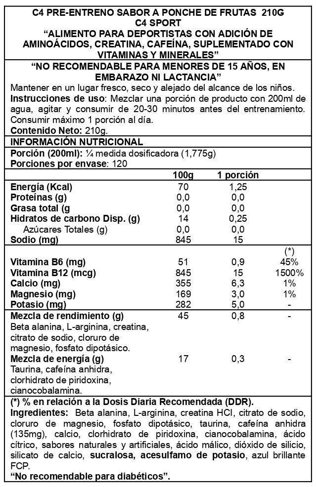 C4 Sport Pre-Workout Fruit Punch - Cellucor-1
